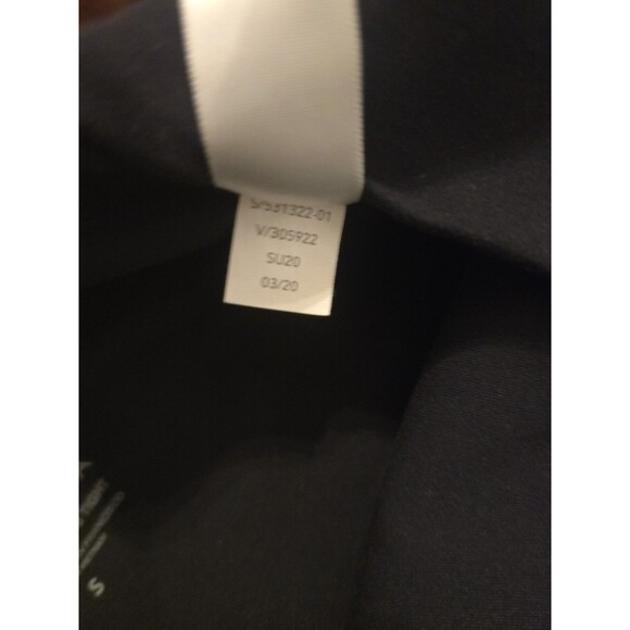 Athleta Salutation 7/8 Small Black Navy Mesh Cutout Leggings w/ Pockets - Picture 8 of 10